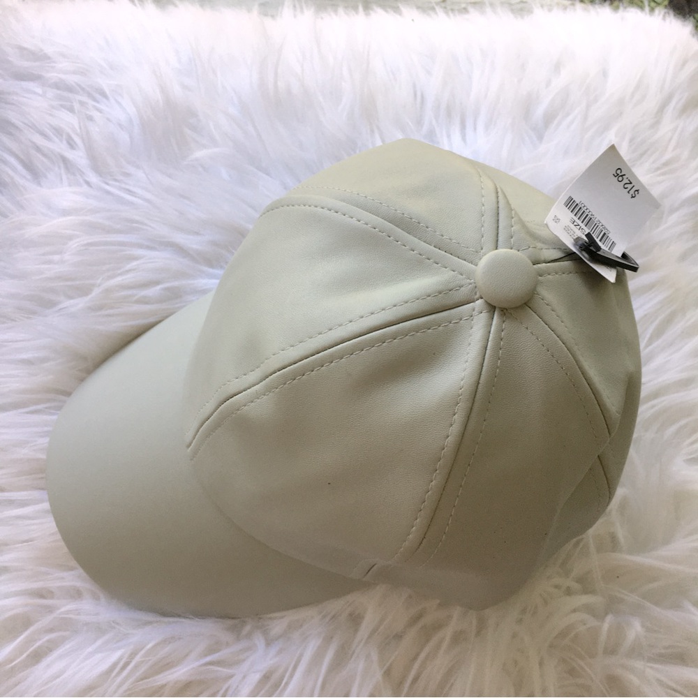 NET WET SEAL VEGAN LEATHER BASEBALL CAP ADJUSTABLE